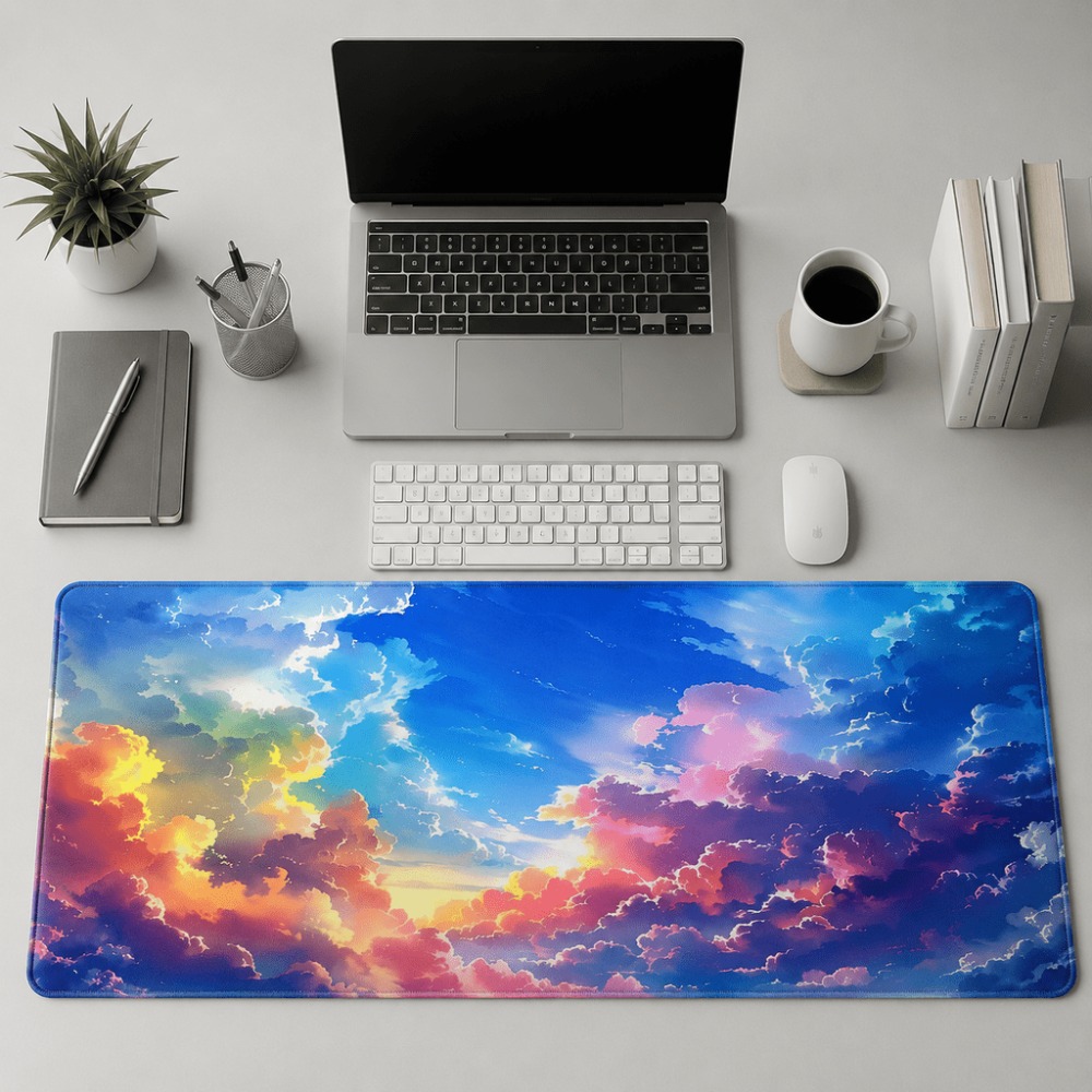 Laptop Accessories Officeworks - Colorful sunset cloud sky print, suitable