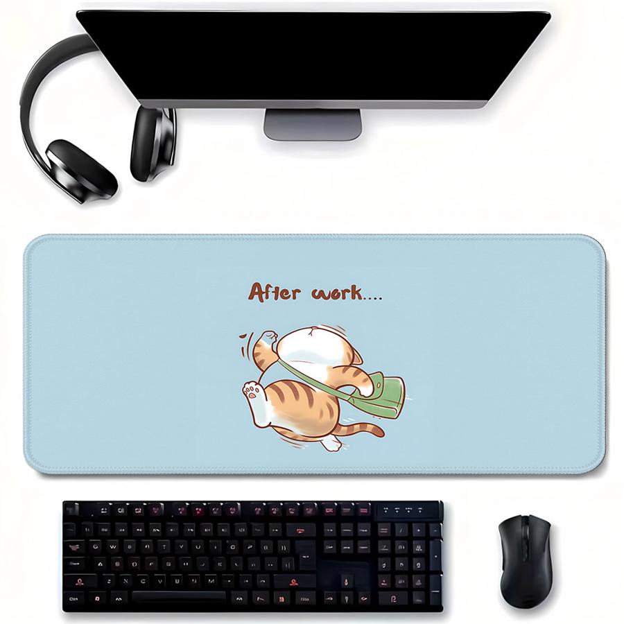 Laptop Accessories Officeworks - Work Cat Art Waterproof Mouse Pad