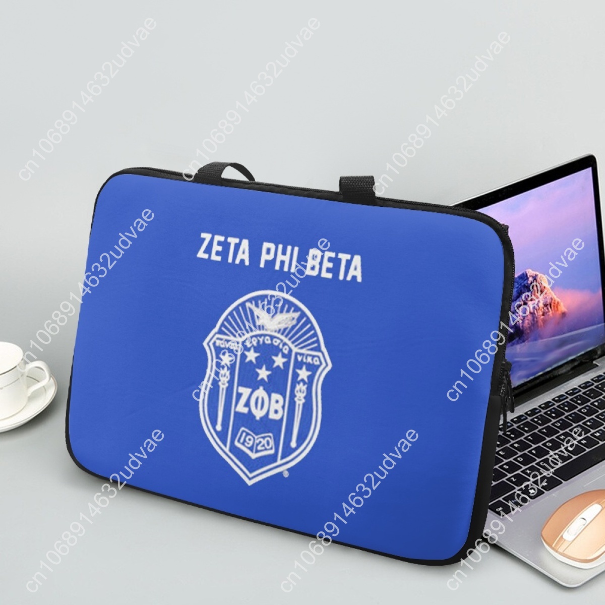 Laptop Accessories Bag - Zeta Phi Beta Sorority Print Lightweight