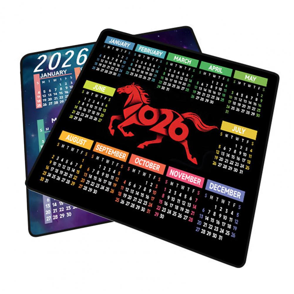Laptop Accessories For Office - 2026 Calendar Mouse Pad Waterproof Home