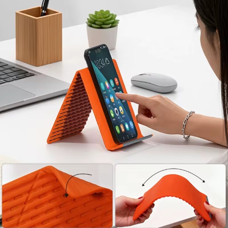 Laptop Accessories For Office - Flexible Foldable Silicone Phone Holder Portable