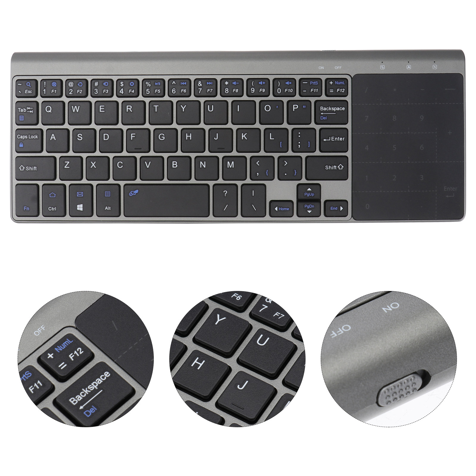 Laptop Accessories Officeworks - Wireless Keyboard 2.4Ghz Touchpad Ultrathin Portable