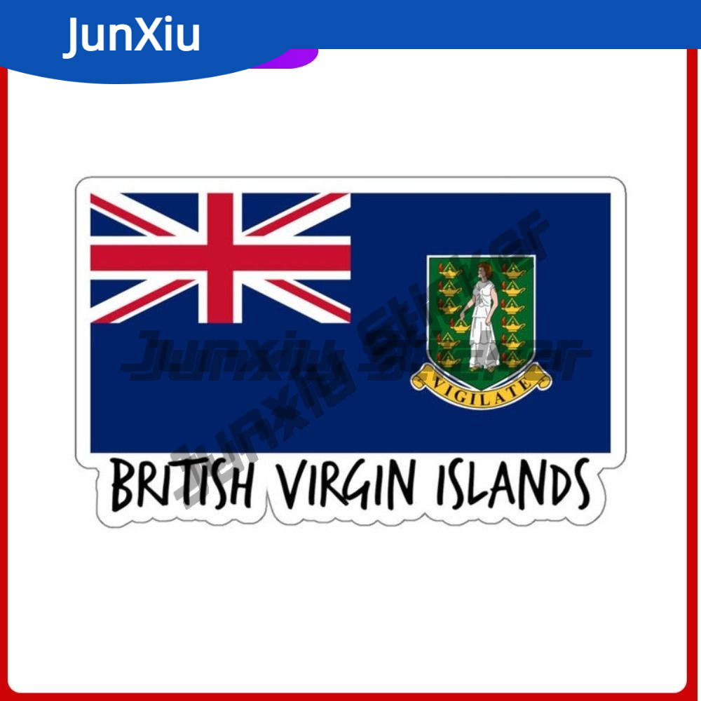 Laptop Accessories To Gift - British Virgin Islands Flag Gift Sticker