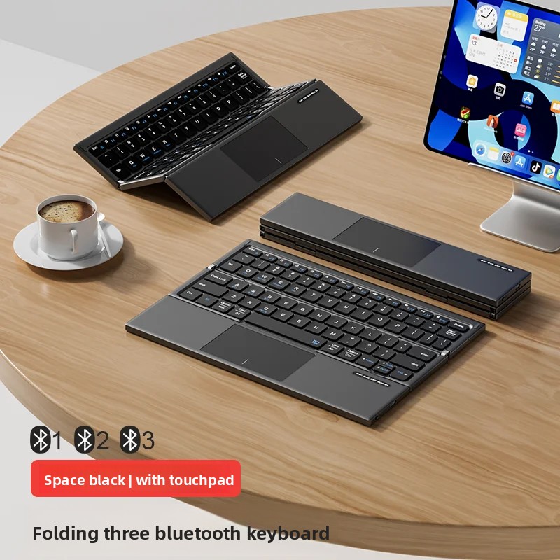 Laptop Accessories To Gift - Tablet Keyboard Triple Fold with Portable