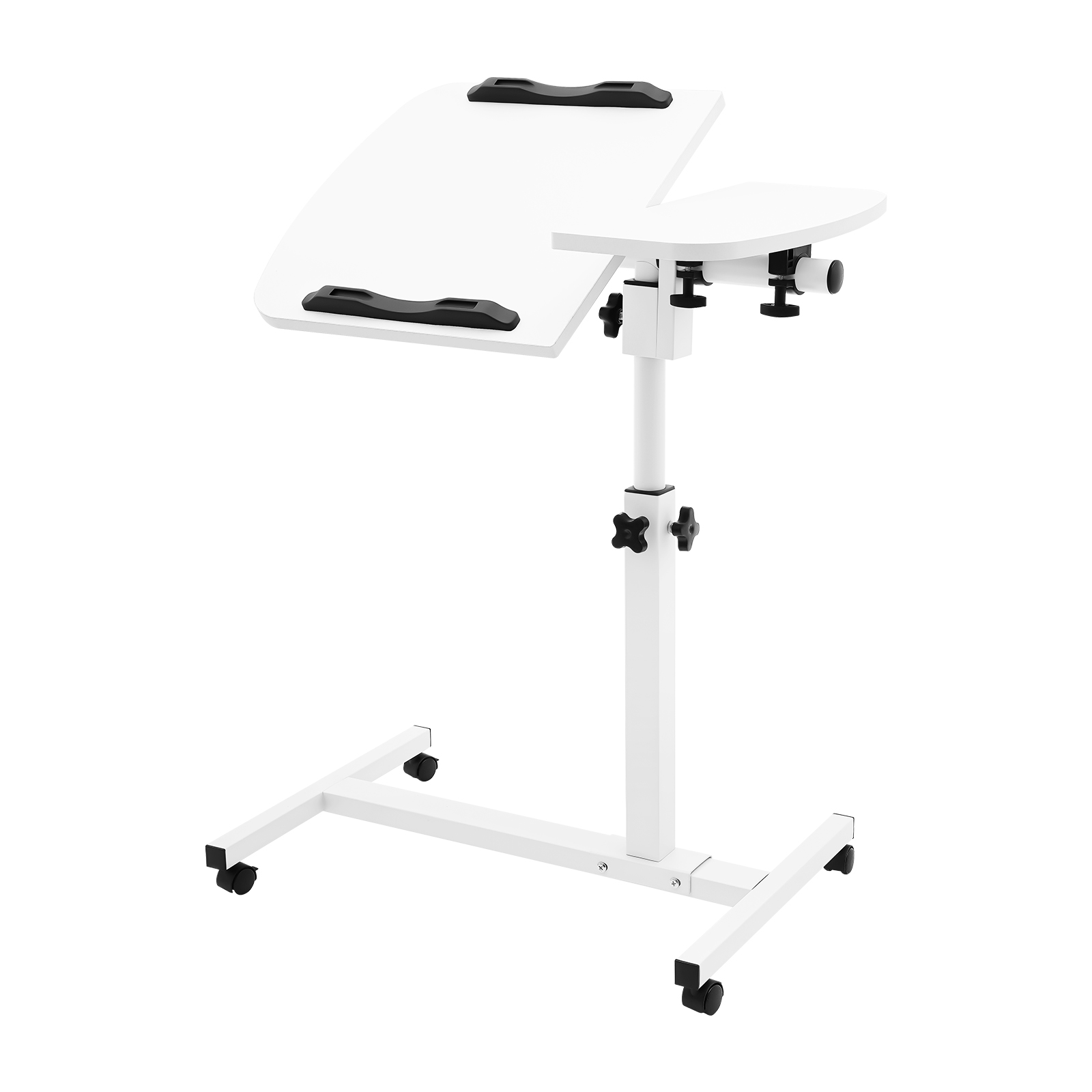 Laptop Accessories Officeworks - Adjustable Rolling Laptop Desk Stand, White