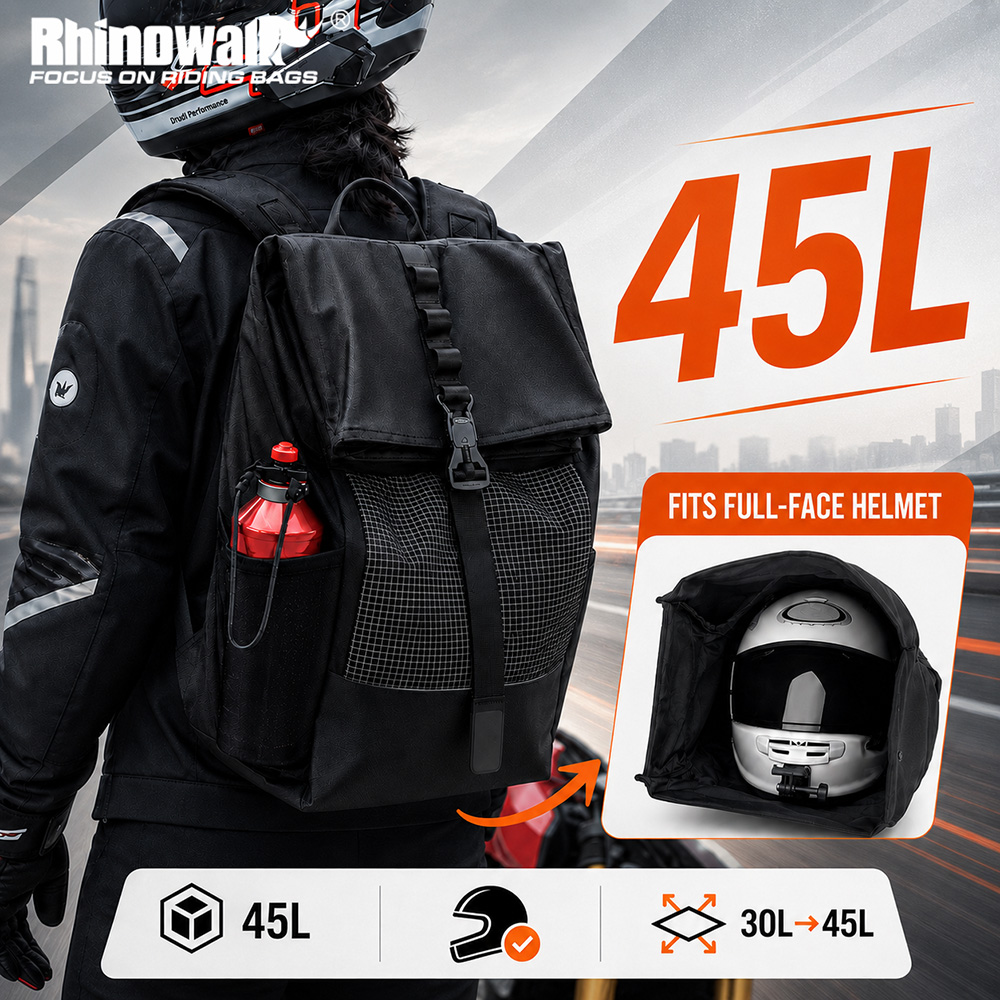 Laptop Accessories Bag - Rhinowalk Motorcycle Helmet Backpack 45l Full