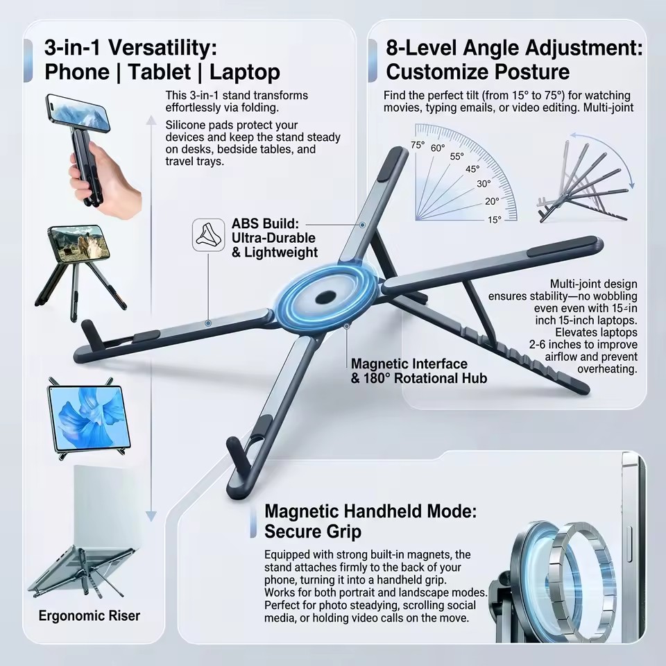 Portable Magnetic Phone Holder - đánh giá và giá Laptop Accessories For Office