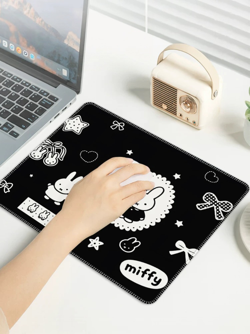 Cartoon Miffy Mouse Pad Small  - đánh giá và giá Laptop Accessories To Gift