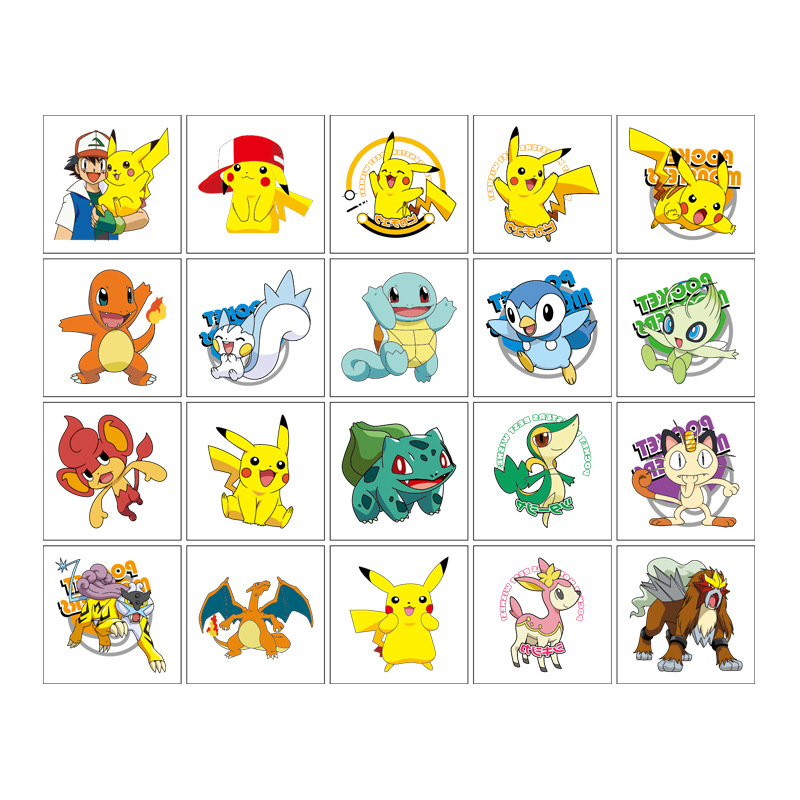 5*5cm 20pcs Pokemon Pikachu Ta - đánh giá và giá Laptop Accessories Kit