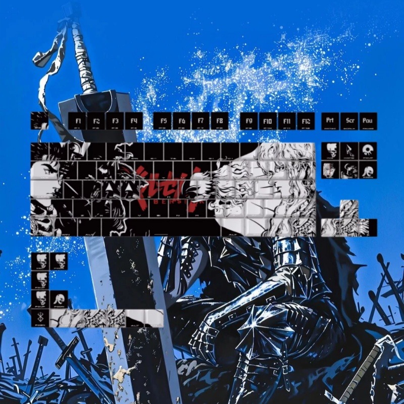 BERSERK Theme Anime Keycap 98  - đánh giá và giá Laptop Accessories To Gift