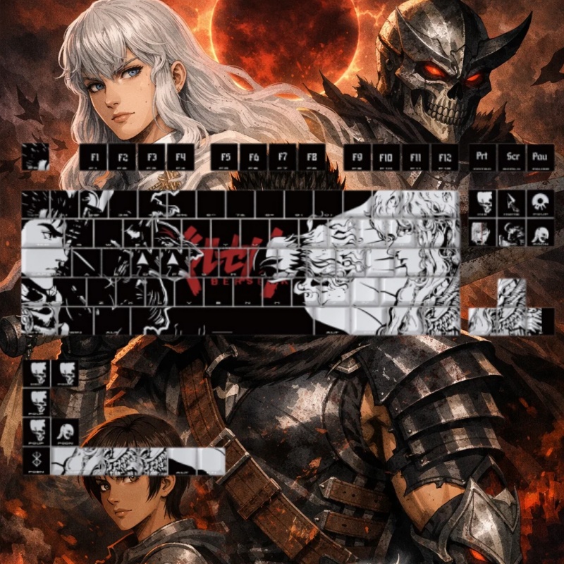 BERSERK Theme Anime Keycap 98  - đánh giá và giá Laptop Accessories To Gift