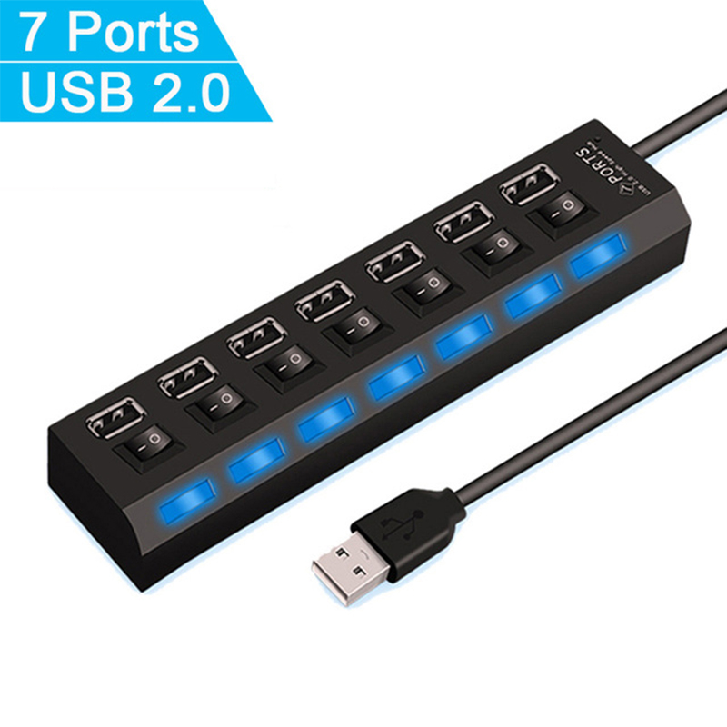 7 Port USB 2.0 Hub Splitter Fo - đánh giá và giá Laptop Accessories For Office